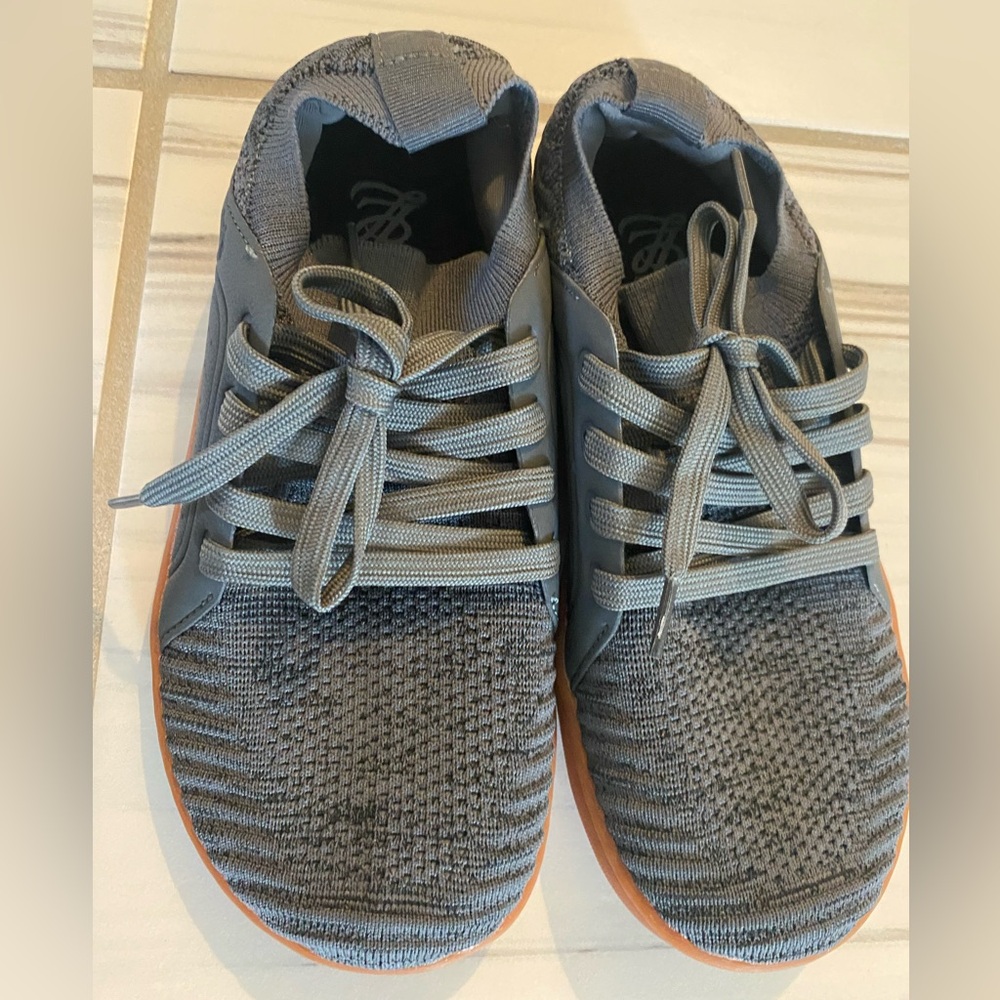 Men's Knit Wide Barefoot Sneakers Comfortable Fashion Lace-Up Flat Shoes
